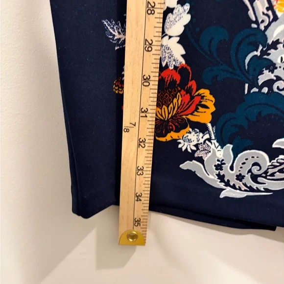 Express Black Midi Dress with Cream Panel and Floral Accents - Picture 2 of 9